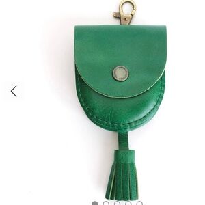 PLG Cowboy Mint Green Leather Tassel Keychain Pouch